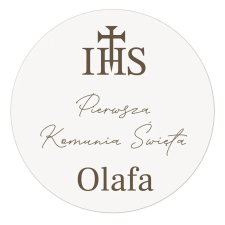 Tablica powitalna 50cm BIAŁA na komunie Baner Girlanda komunia z IMIENIEM