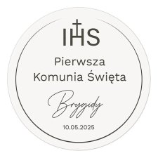 Napis Pierwsza Komunia Święta z imieniem dla chłopca dziewczynki Tablica
