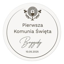 Koło tablica powitalna na Komunie 50cm z IMIENIEM Dekoracja komunijna sali