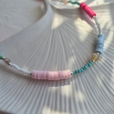 Naszyjnik choker z koralików i kamieni naturalnych