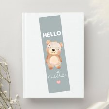 Papierowa zakładka do książki miś Hello cutie | Zakładka z papieru