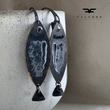 Kolczyki White & Black - Dark Ash Fish