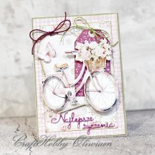 Najlepsze życzenia - ukwiecony rower