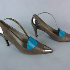 Lisa Kay czółenka szpilki skóra naturalna złoto - 37 / 4 - 24 cm
