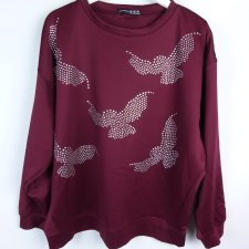 Atmosphere bordowa bluza z cyrkoniami 18 / 46