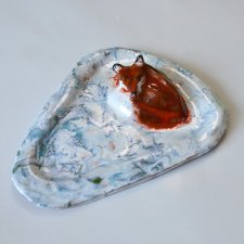 Świecznik, paterka, naczynko ceramiczne- Lisek
