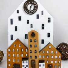 "Miasto Książek" to ręcznie wykonana podpórka z  drewna, dla Twoich ulubionych książek.