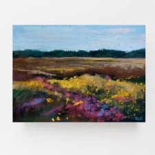Letnia łąka - praca wykonana pastelami