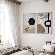ZESTAW PLAKATÓW 2cz 61x91 cm Abstrakcje geometryczne (set186)