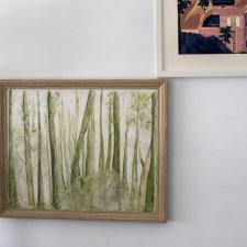 Obraz strukturalny  "Pejzaż leśny "  55*45