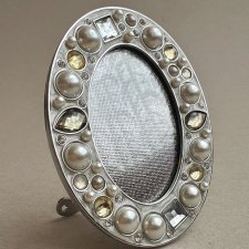 Vintage Jewelry Photo Frame ❤ Perły i kryształy - ramka na fotografię ❤