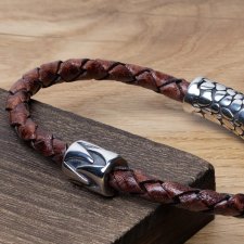 Unikatowa Bransoletka Męska ze Skóry Naturalnej SADDLEHIDE