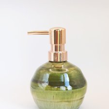 Dozownik na mydło "Malachit", mydelniczka Zielony , Mydelniczka, akcesoria do łazienki, ceramiczna, wzory, turkusowa