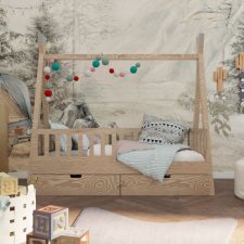 Łóżko drewniane tipi pod materac 90x180 cm