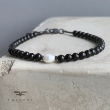 Bransoletka White & Black - Onyx & Pearl