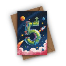 KARTKA NA PIĄTE URODZINY- 5 LAT