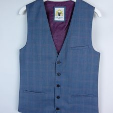 Marc Darcy elegancka kamizelka krata 36R / S