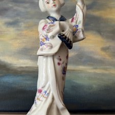 made in Japan porcelanowa figurka kalkomania i ręczne zdobienie