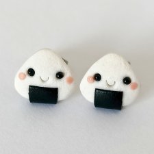Kolczyki onigiri ryżowe kulki