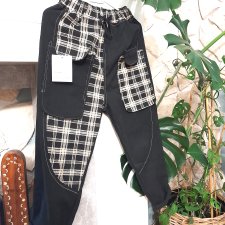 Jeansy designerskie z kratką M