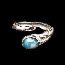 LARIMAR W REGULOWANYM PIERŚCIENIU