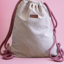 Welurowy jasny workoplecak basic