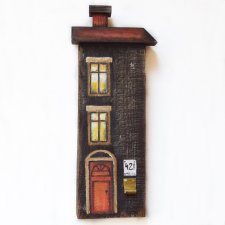 Casa loca II, domek obraz na starej desce