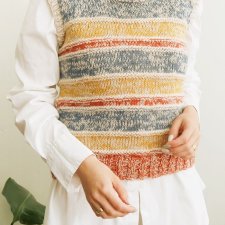 Kolorowa kamizelka handmade XS