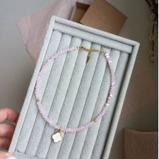 Krótki różowy choker