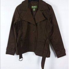 Eddie Bauer luźna kurtka z paskiem bawełna / S