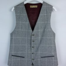 Damat elegancka kamizelka krata / M