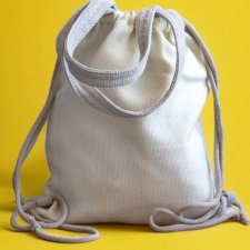 Torba plecak 2w1 w plecionej tkaniny ecru