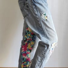 Upcycling'owe spodnie baggy jeansy