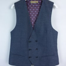 Damat elegancka kamizelka navy / M