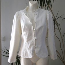 Biały żakiet retro S/M
