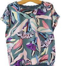 bluzka VINTAGE botaniczny malarski wzór