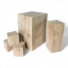 Blok dębowy 40x40x10cm, klocek z litego dębu, klocek drewniany, kolumna drewniana, kostka dębowa