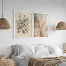 ZESTAW PLAKATÓW 2cz 61x91 cm Botaniczne ilustracje  (set191)