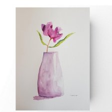 Kwiaty- akwarela formatu A4
