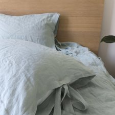 komplet dwóch poszewek na poduszki z czystego lnu 50/70 cm hand made