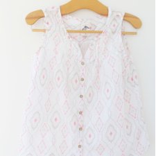 jakościowa bluzka vintage bawelna Mantaray top na lato