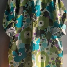 Marimekko styl  płócienna koszulowa sukienka