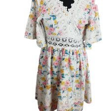 Sukienka na lato w kwiaty Floral Cottage Koronka Boho