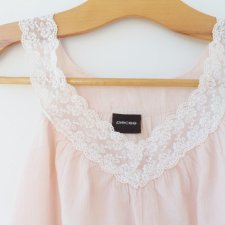 Top vintage bawelna koronka trapezowy bluzka na lato