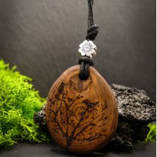 Wisiorek "Ptaki" - wypalone w drewnie, ręczna pirografia, przyroda, handmade - Dzień Matki - prezent