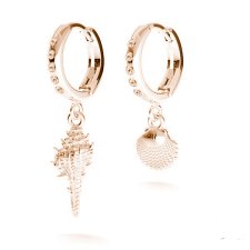 kolczyki CRYSTAL SEA- różowe złoto 18K