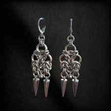Ręcznie robione kolczyki z kolcami stal chirurgiczna Gothic Unisex