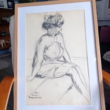 Szkic węglem "Annie " 1996