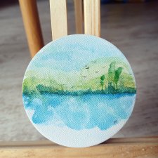 Akwarelka magnes na lodówkę 9*9 cm