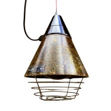 Industrialna lampa wisząca, grzewcza, Narva Leuchen, Niemcy, lata 70.